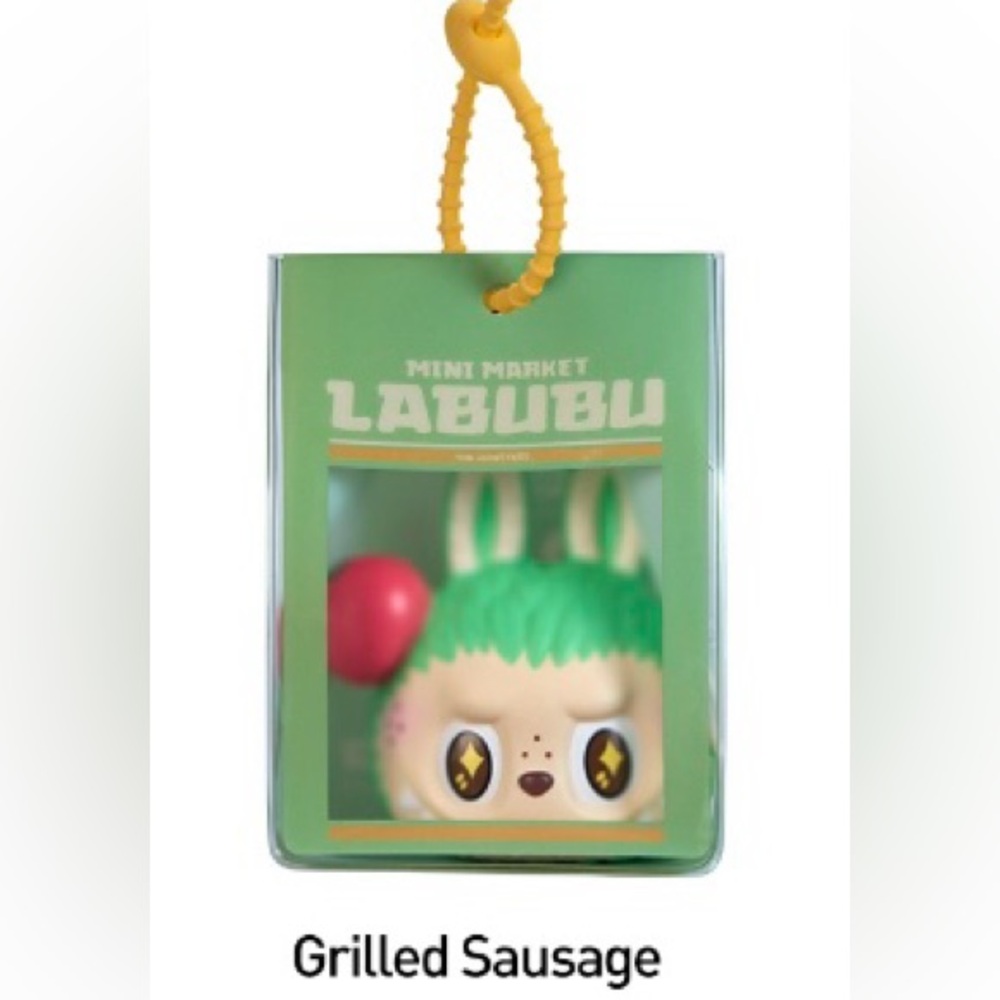GRILLED SAUSAGE - Pop Mart Labubu The Monsters Wacky Mart Squishy Charm, Confirm